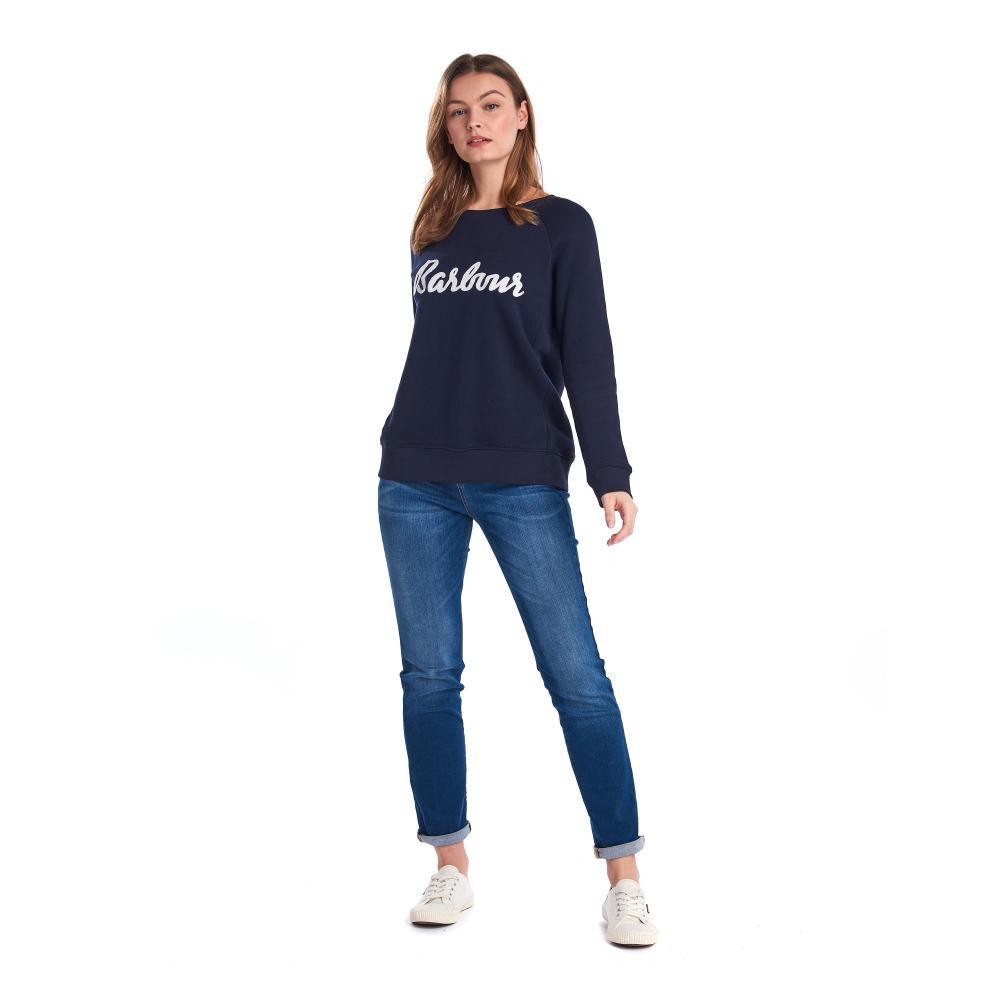 Barbour Otterburn Ladies Sweatshirt - Navy - William Powell