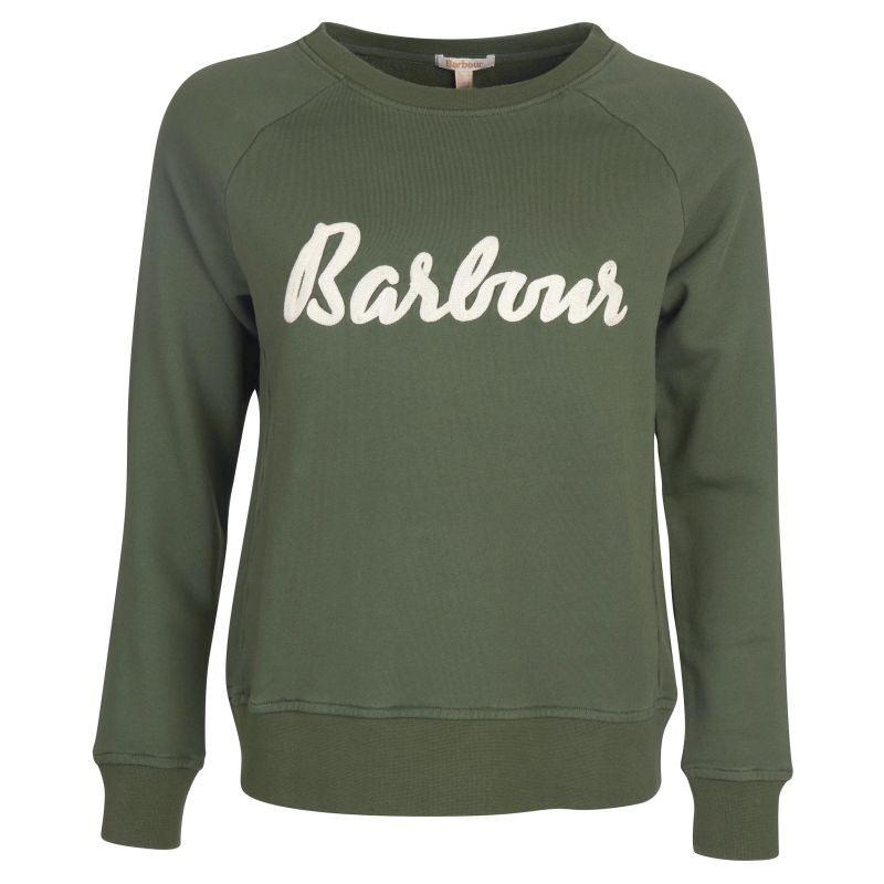 Barbour Otterburn Ladies Sweatshirt - Olive - William Powell