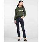 Barbour Otterburn Ladies Sweatshirt - Olive - William Powell