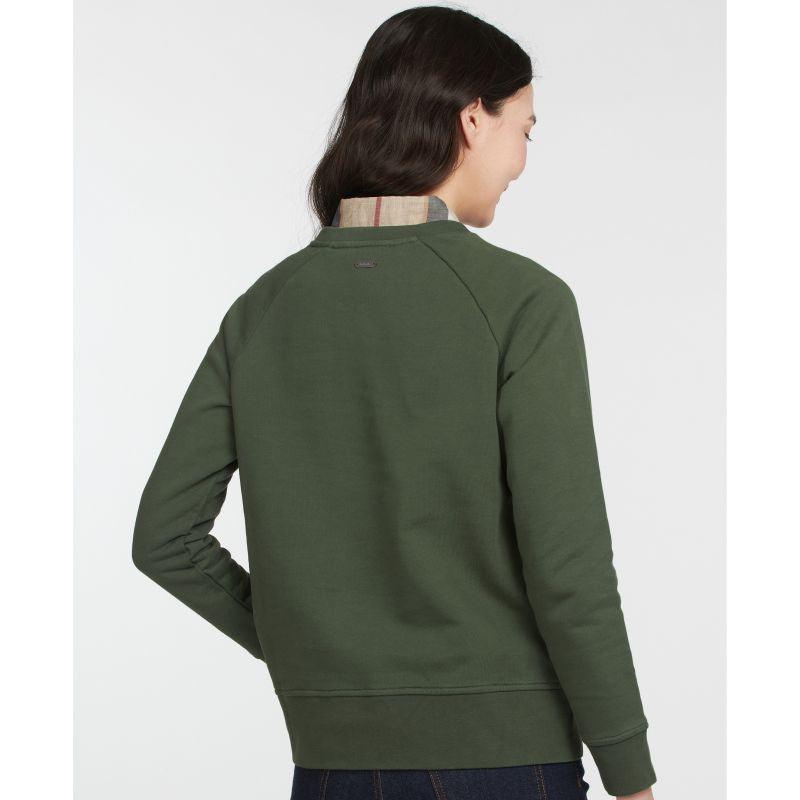 Barbour Otterburn Ladies Sweatshirt - Olive - William Powell