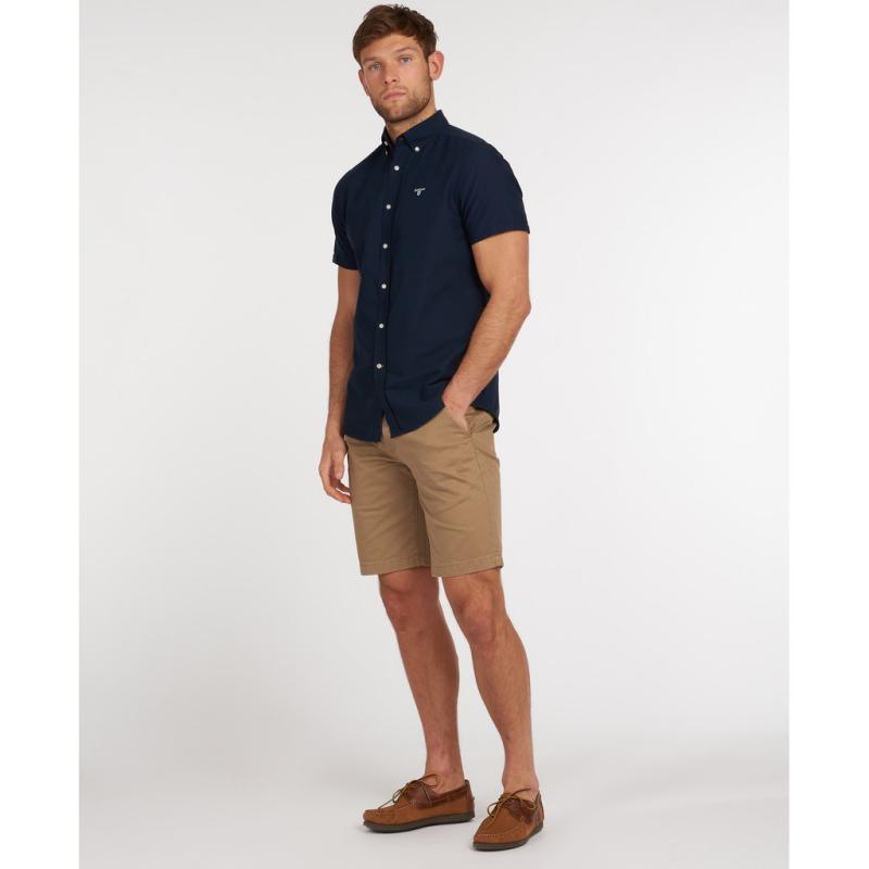 Barbour Oxford 3 Short Sleeve Tailored Mens Shirt - Navy - William Powell