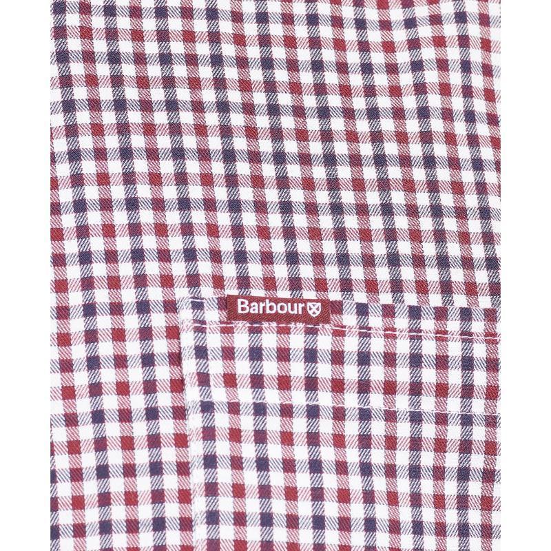 Barbour Padshaw Tailored Mens Shirt - Rich Red - William Powell