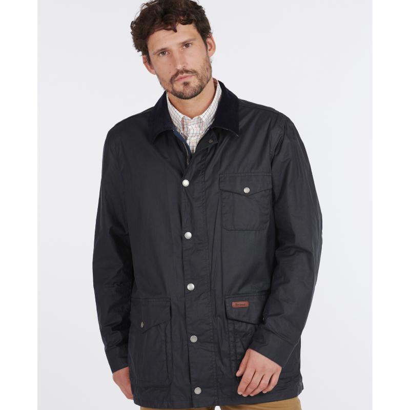 Barbour Pavier Mens Wax Jacket - Royal Navy - William Powell