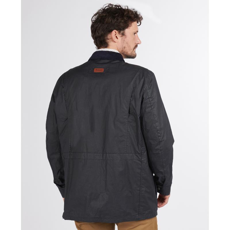 Barbour Pavier Mens Wax Jacket - Royal Navy - William Powell