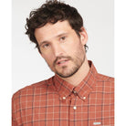 Barbour Pelton Regular Fit Mens Shirt - Garnet Red - William Powell