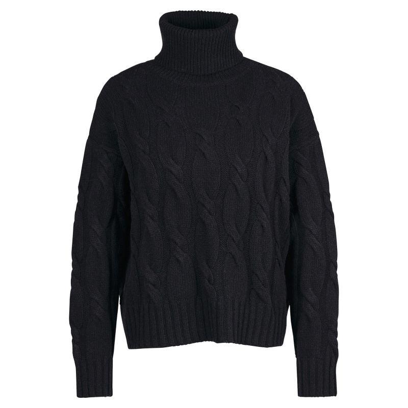 Barbour Pendula Ladies Roll Neck Knit - Black - William Powell