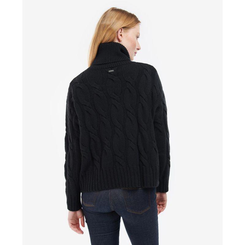 Barbour Pendula Ladies Roll Neck Knit - Black - William Powell