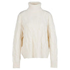 Barbour Pendula Ladies Roll Neck Knit - Cream - William Powell