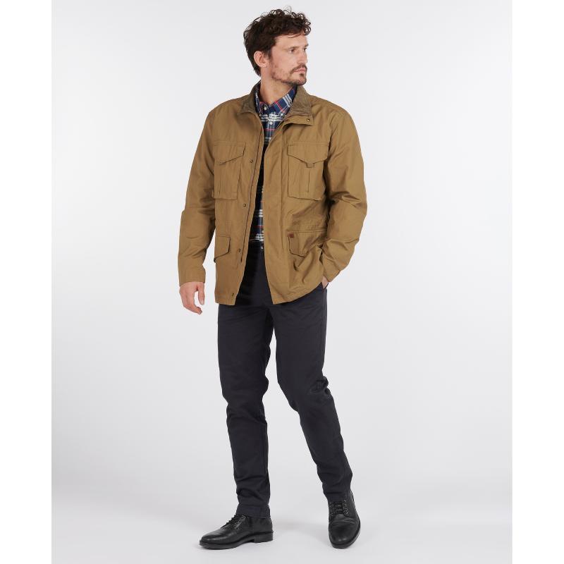 Barbour Peterkin Casual Mens Jacket - Stone - William Powell