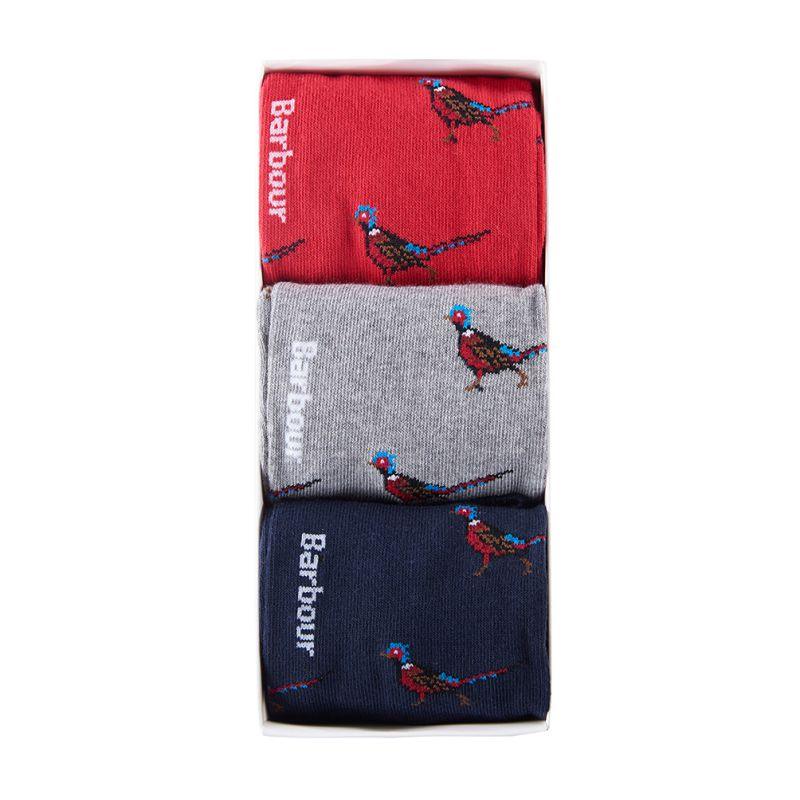 Barbour Pheasant Socks Gift Box (Set of 3) - One Size - William Powell