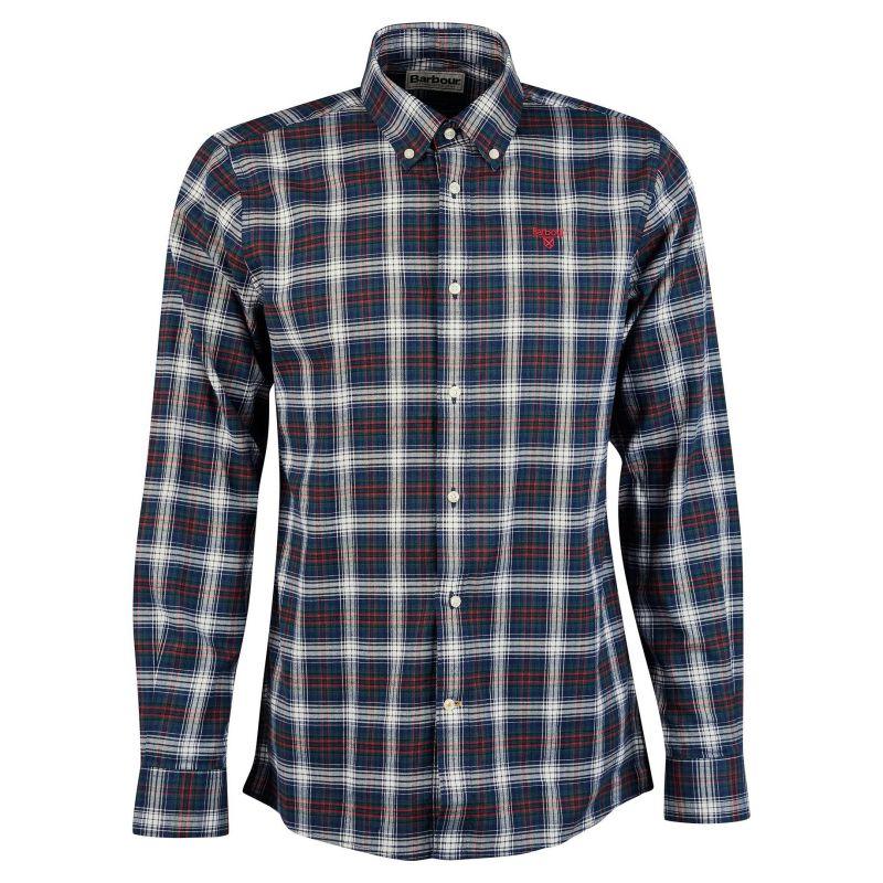 Barbour Portland Mens Tailored Shirt - Navy - William Powell