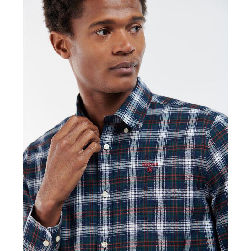 Barbour Portland Mens Tailored Shirt - Navy - William Powell