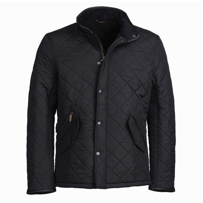 Barbour Powell Mens Quilted Jacket - Black - William Powell