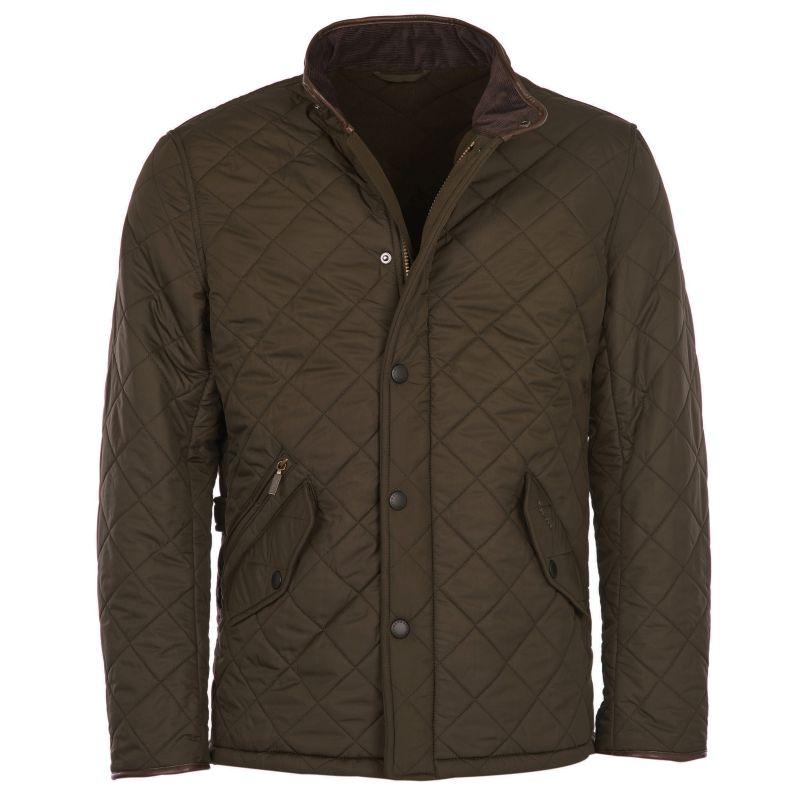 Barbour Powell Mens Quilted Jacket - Olive - William Powell