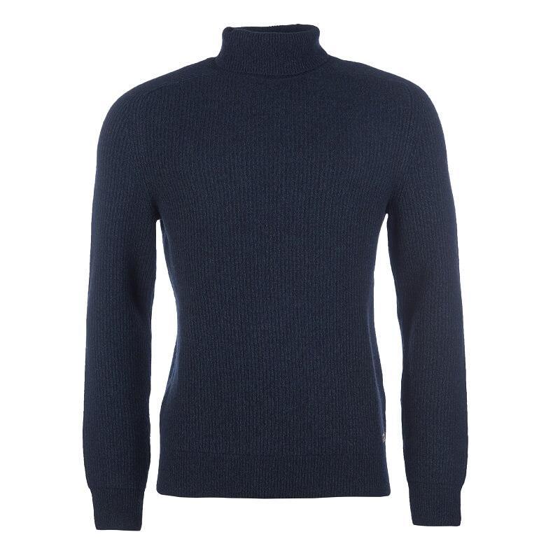 Barbour Roll Neck Mens Jumper - Seaweed Mix - William Powell