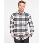 Barbour Ronan Tailored Check Mens Shirt - Ecru - William Powell