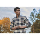 Barbour Ronan Tailored Check Mens Shirt - Ecru - William Powell