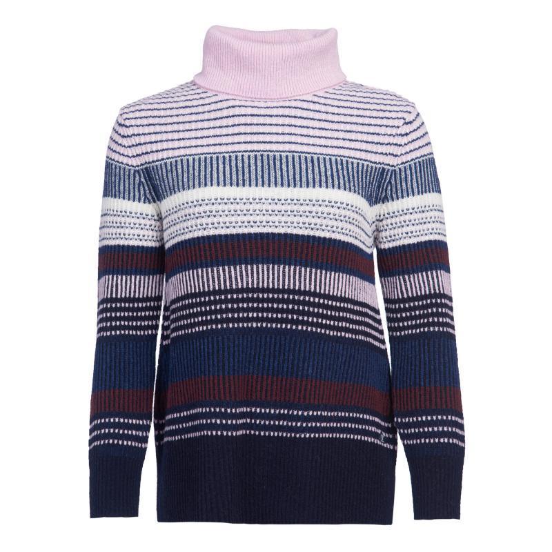 Barbour Roseate Ladies Roll Neck Knit - Navy - William Powell