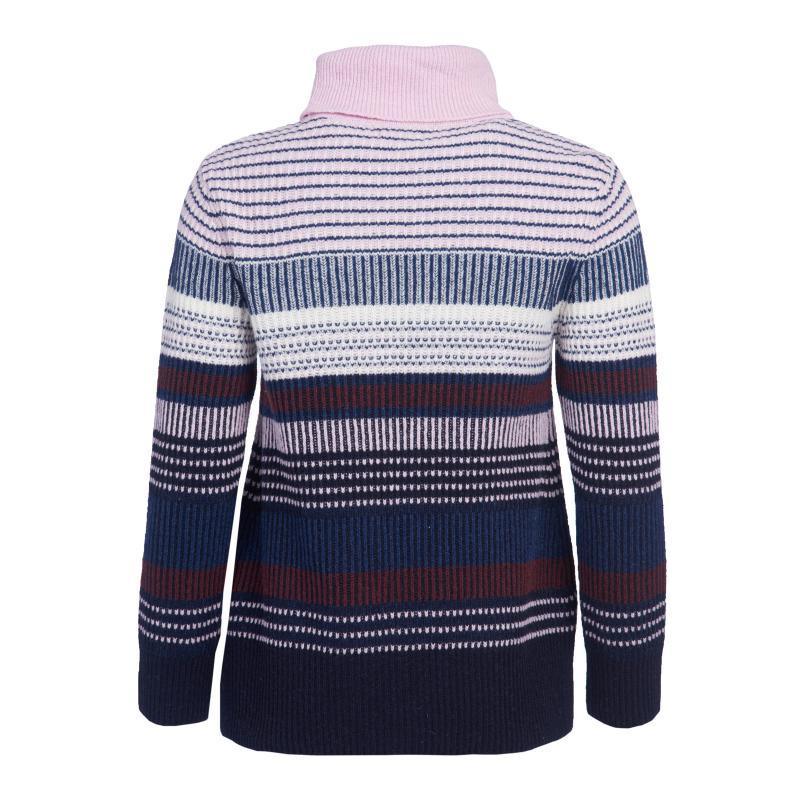 Barbour Roseate Ladies Roll Neck Knit - Navy - William Powell