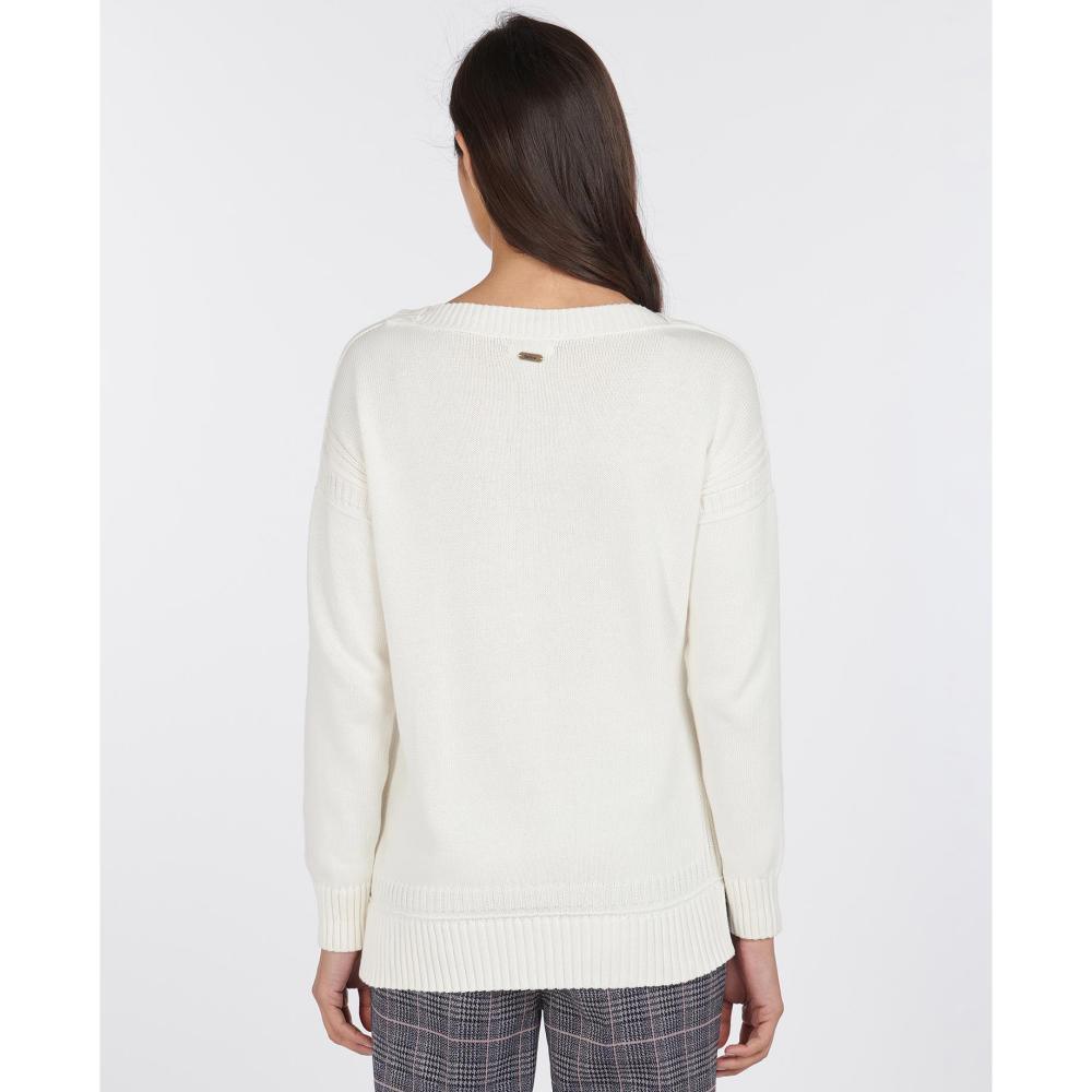 Barbour Sailboat Ladies Knit - Off White - William Powell