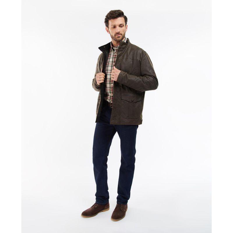 Barbour Sheldon Mens Wax Jacket - Brown - William Powell