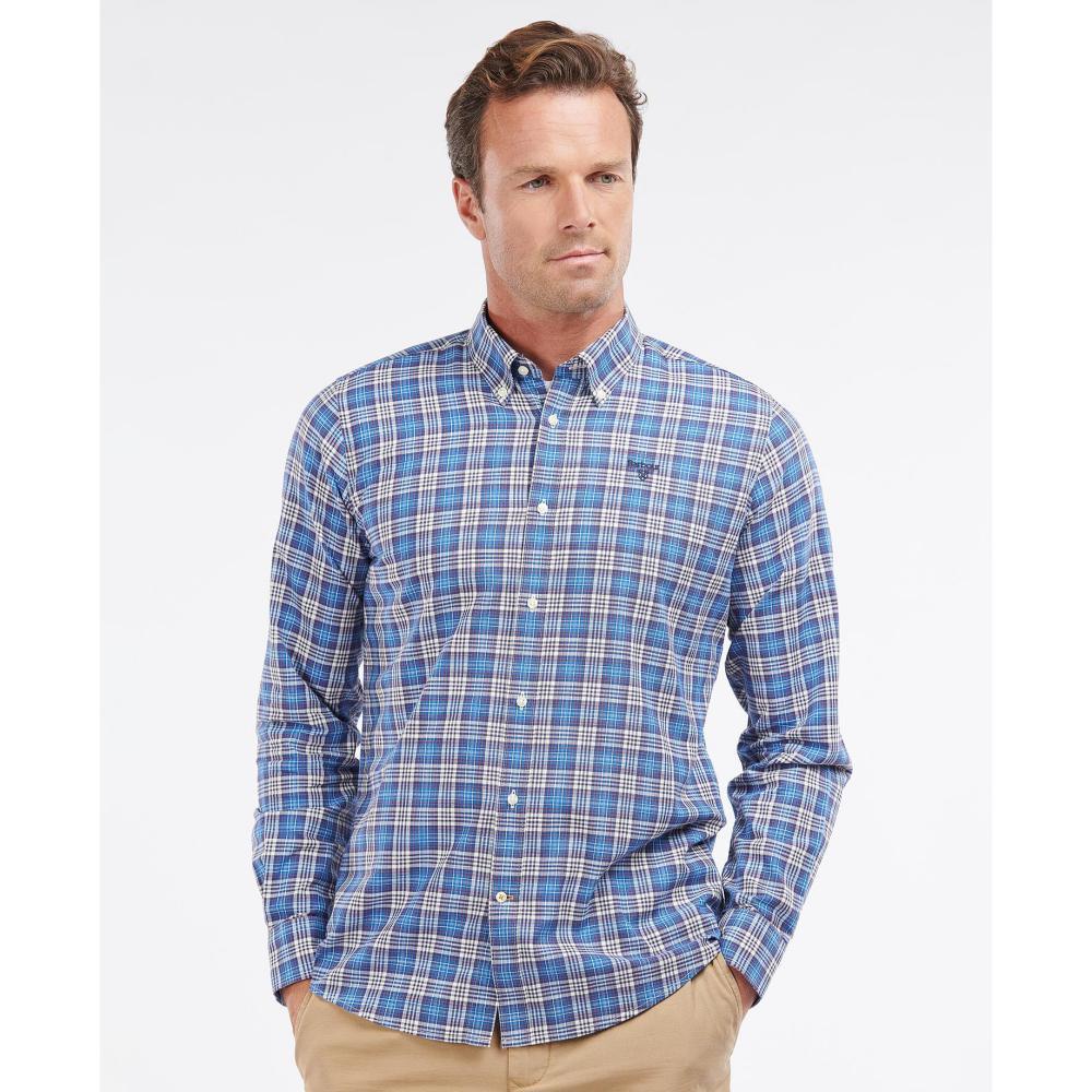 Barbour Spillman Mens Shirt - Blue - William Powell