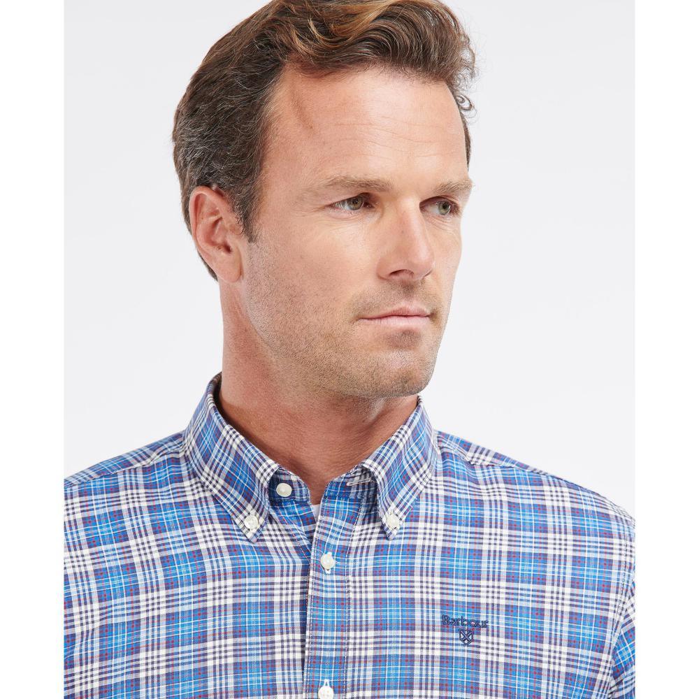 Barbour Spillman Mens Shirt - Blue - William Powell