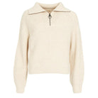 Barbour Stanton Half Zip Ladies Knit - Oatmeal - William Powell