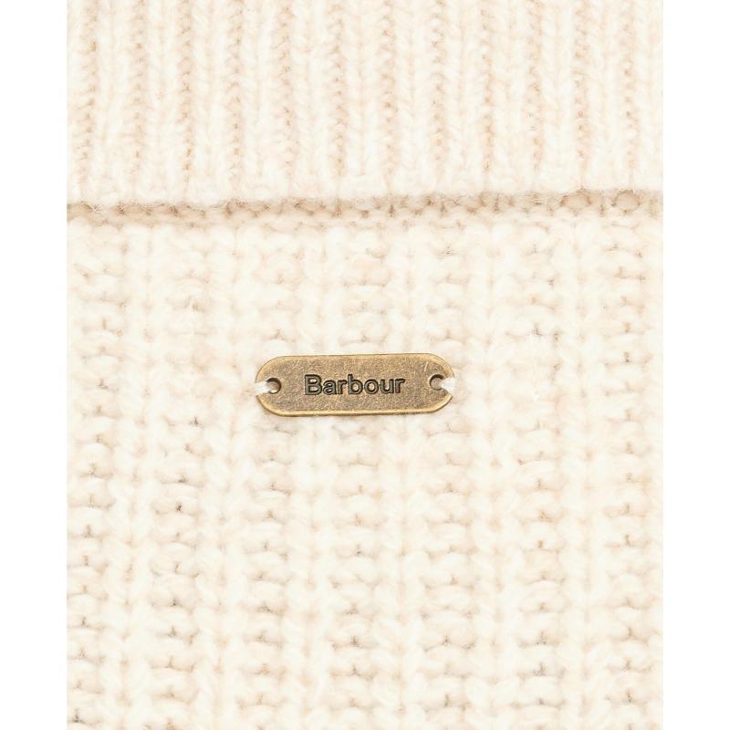 Barbour Stanton Half Zip Ladies Knit - Oatmeal - William Powell