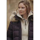 Barbour Stanton Half Zip Ladies Knit - Oatmeal - William Powell