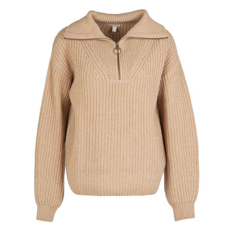 Barbour Stavia Ladies 1/4 Zip Knit - Hessian - William Powell