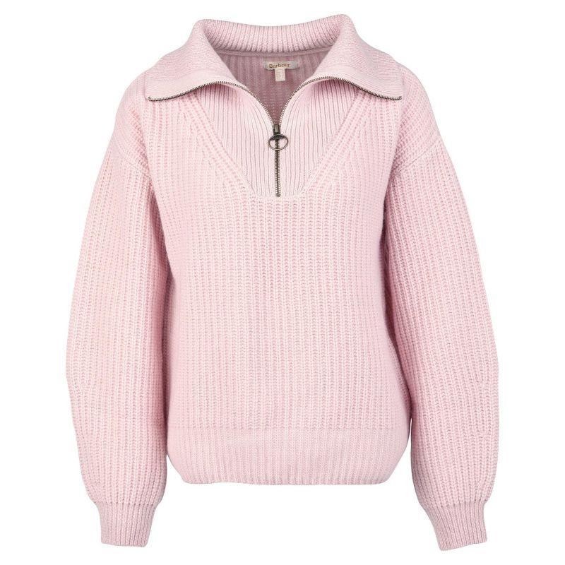 Barbour Stavia Ladies 1/4 Zip Knit - Rosewater - William Powell