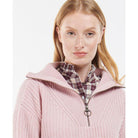 Barbour Stavia Ladies 1/4 Zip Knit - Rosewater - William Powell