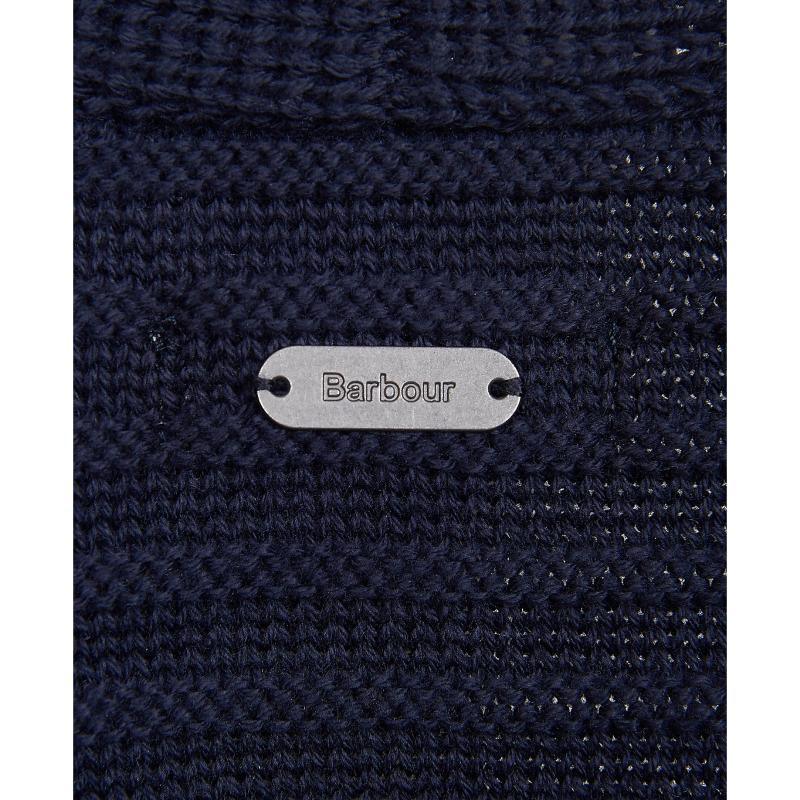 Barbour Stitch Guernsey Ladies Cardigan - Navy - William Powell