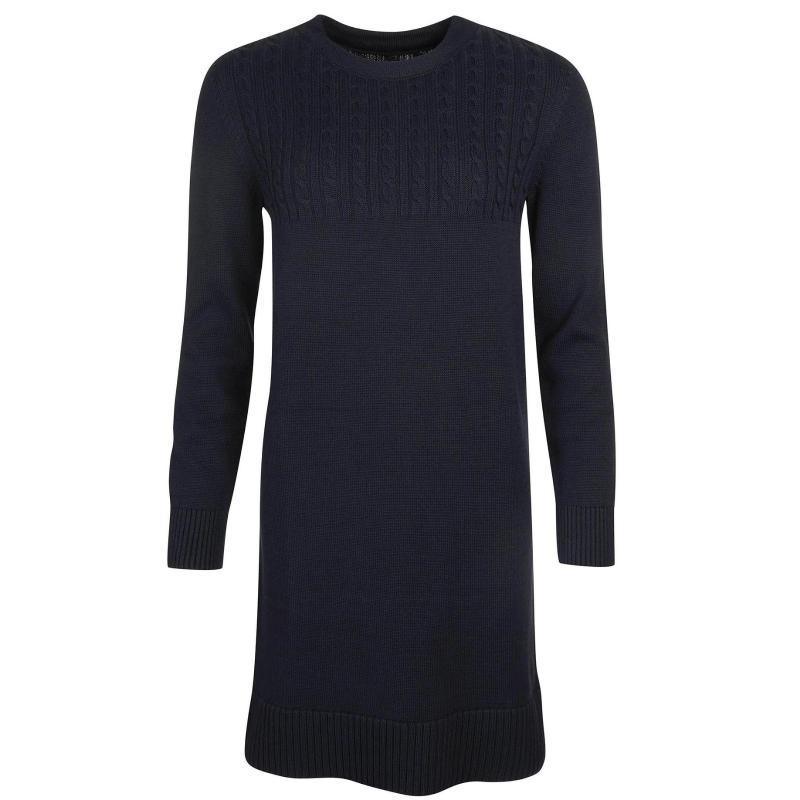 Barbour Stitch Guernsey Ladies Knit Dress - Navy - William Powell