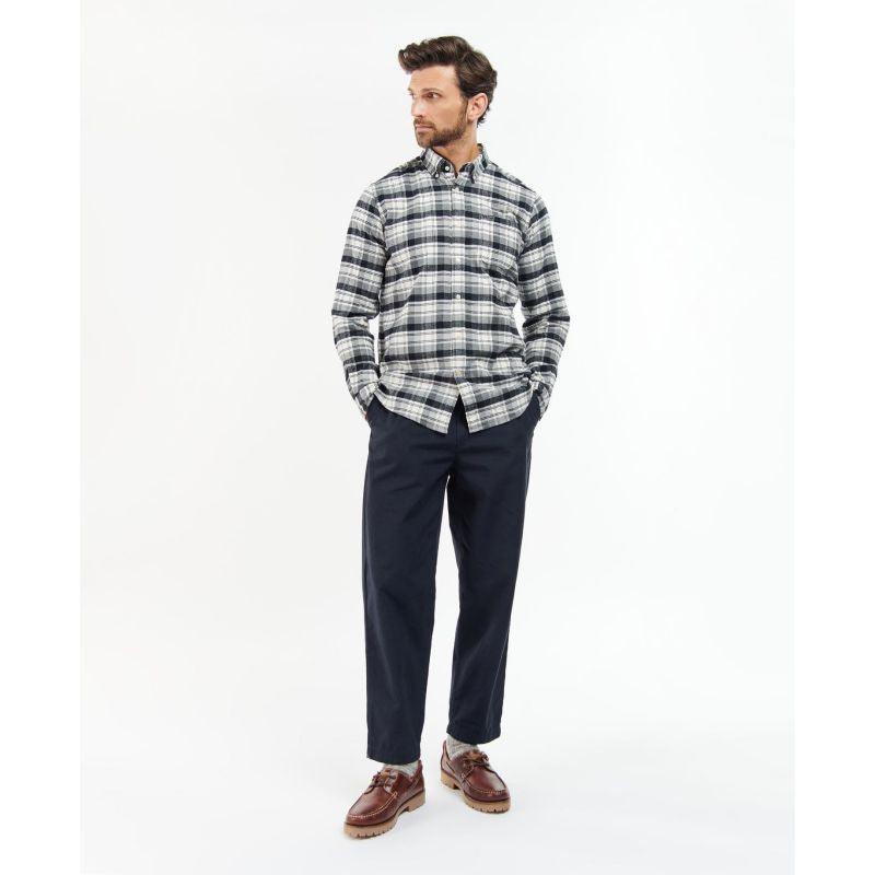 Barbour Stonewell Mens Tailored Fit Shirt - Grey Marl - William Powell