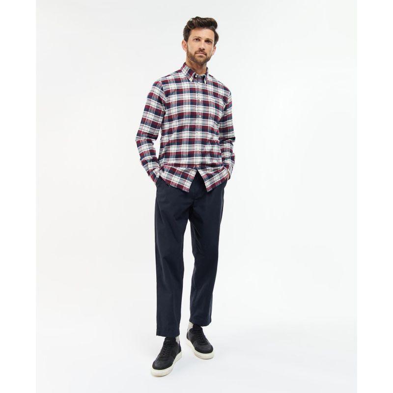 Barbour Stonewell Mens Tailored Fit Shirt - Port - William Powell