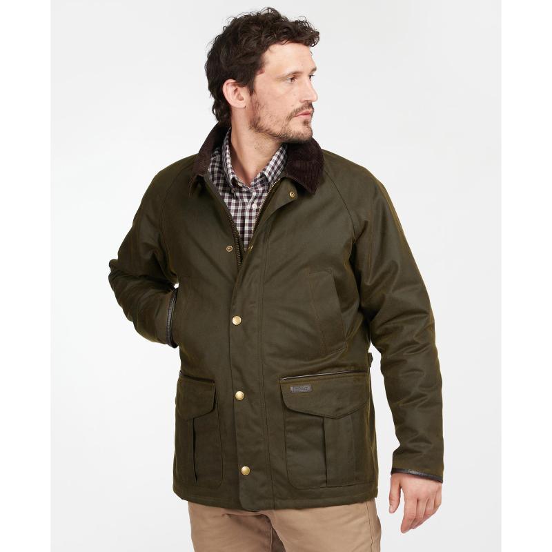 Barbour Stratford 8oz Mens Wax Jacket - Olive - William Powell