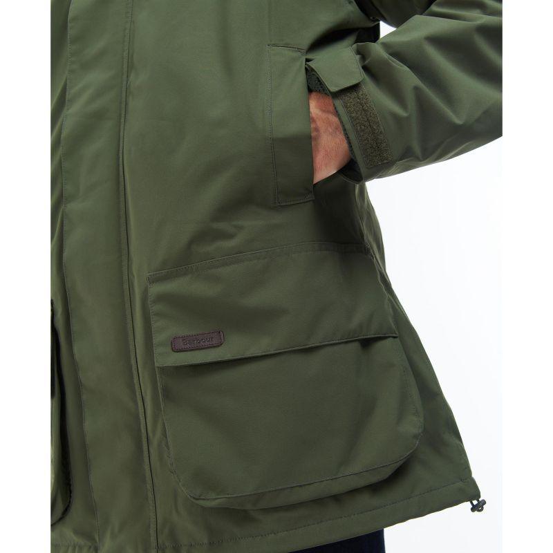 Barbour Swinton Mens Waterproof Shooting Jacket - Olive - William Powell