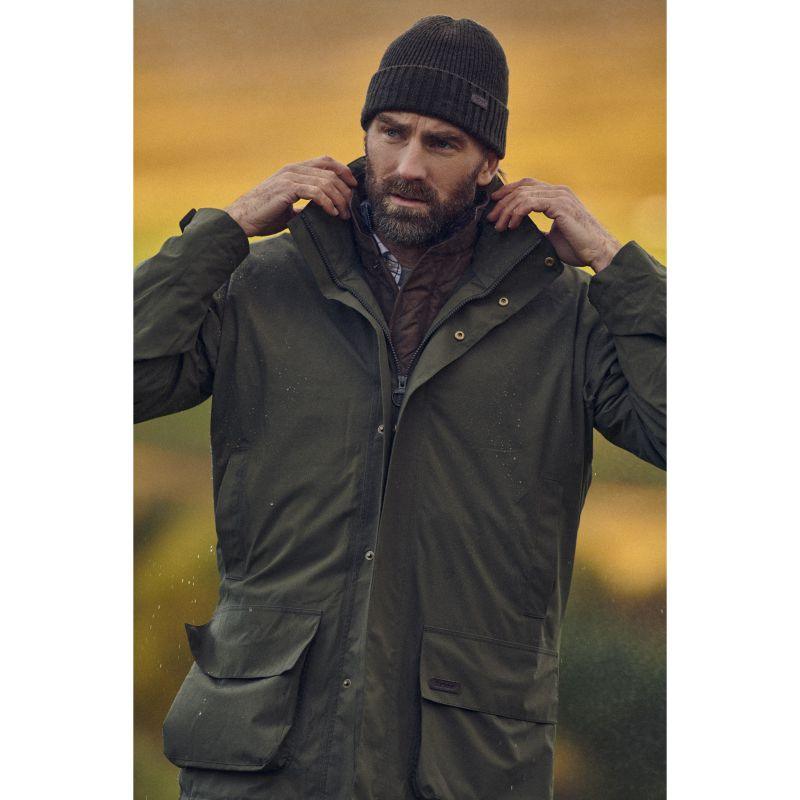 Barbour Swinton Mens Waterproof Shooting Jacket - Olive - William Powell