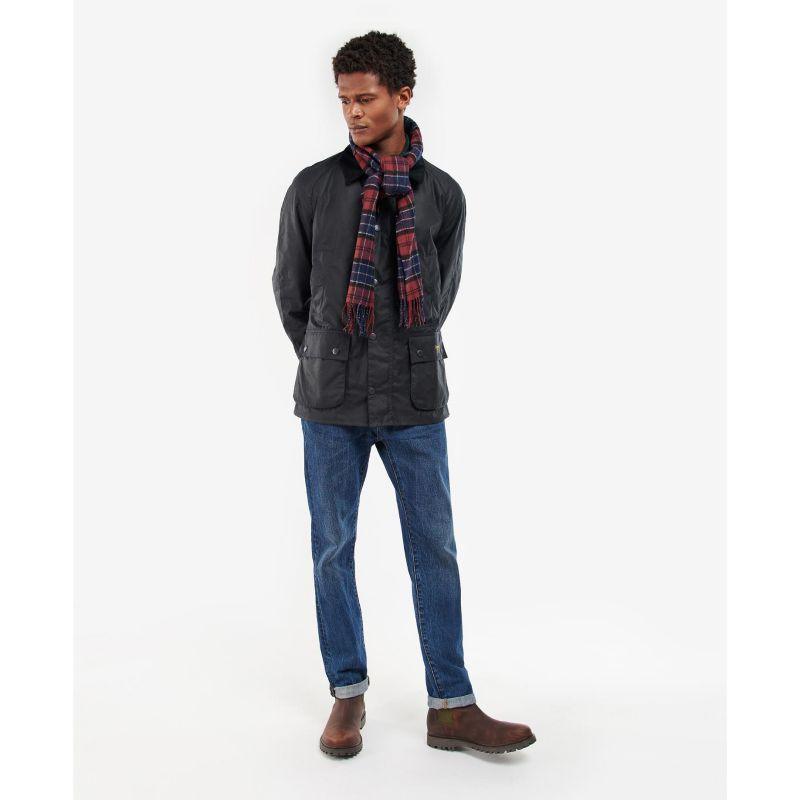 Barbour Tartan Lambswool Scarf - Cordovan - William Powell