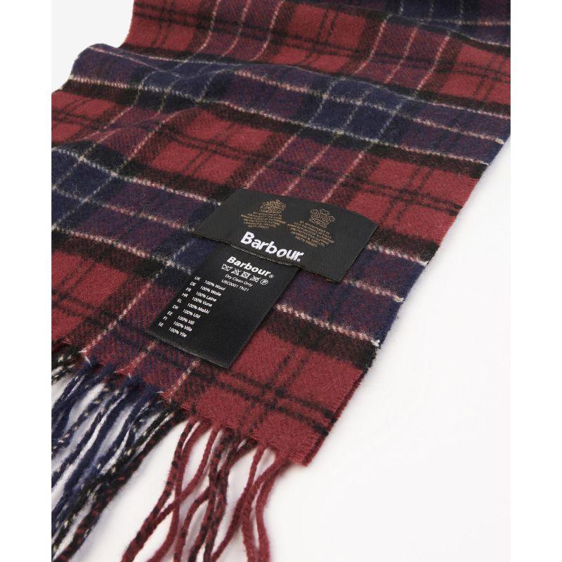 Barbour Tartan Lambswool Scarf - Cordovan - William Powell