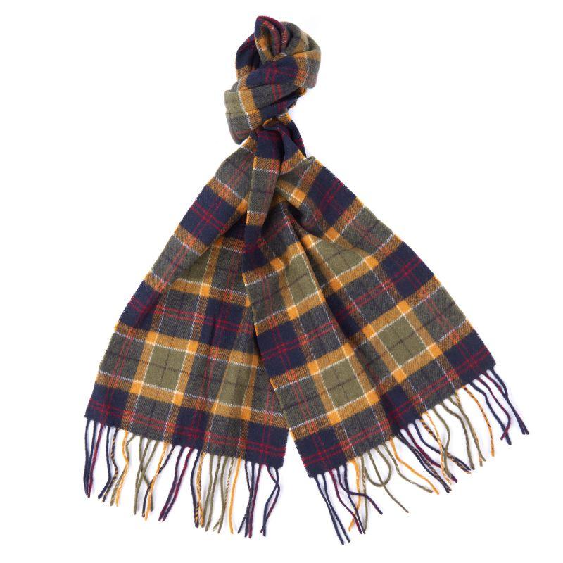 Barbour Tartan Lambswool Scarf - Green/Navy/Red - William Powell