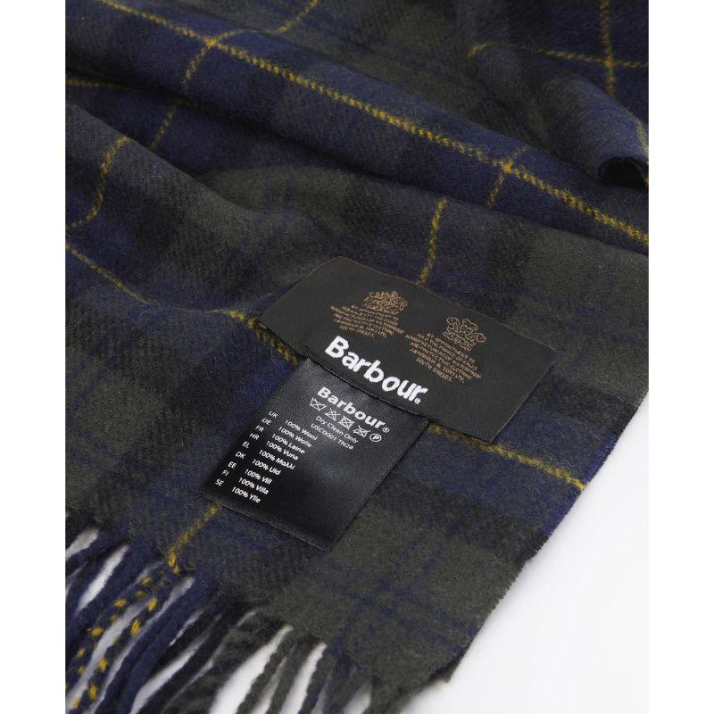 Barbour Tartan Lambswool Scarf - Olive Night - William Powell