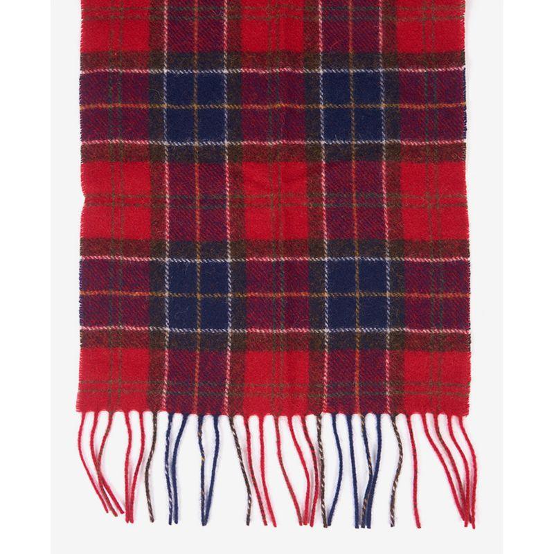 Barbour Tartan Lambswool Scarf - Red - William Powell