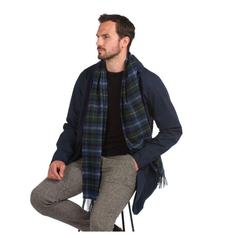 Barbour Tartan Lambswool Scarf - Seaweed - William Powell