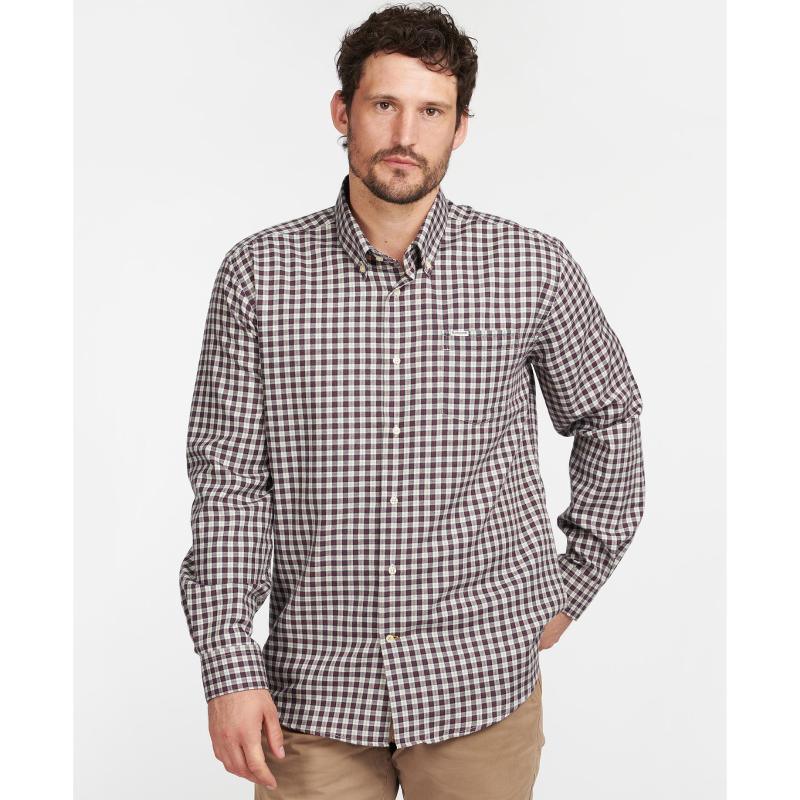 Barbour Thornley Thermo Weave Mens Regular Fit Shirt - Red - William Powell