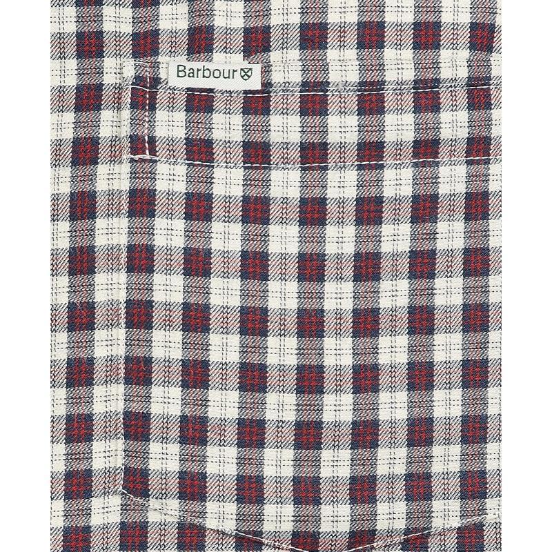 Barbour Thornley Thermo Weave Mens Regular Fit Shirt - Red - William Powell