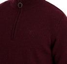 Barbour Tisbury 1/4 Zip Mens Jumper - Ruby - William Powell