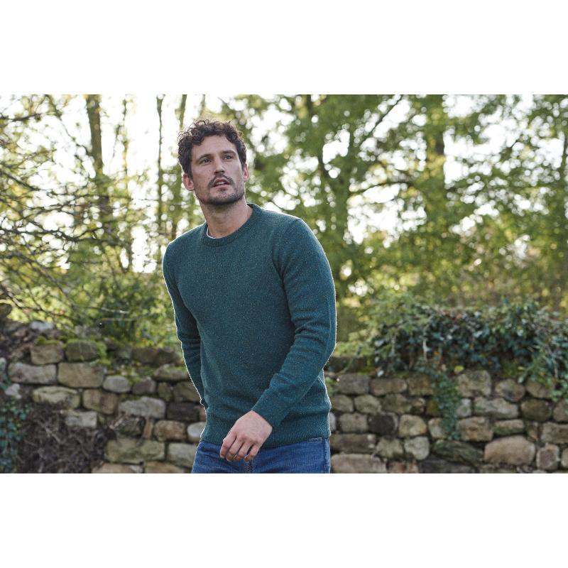 Barbour Tisbury Crew Jumper - Dark Aqua - William Powell